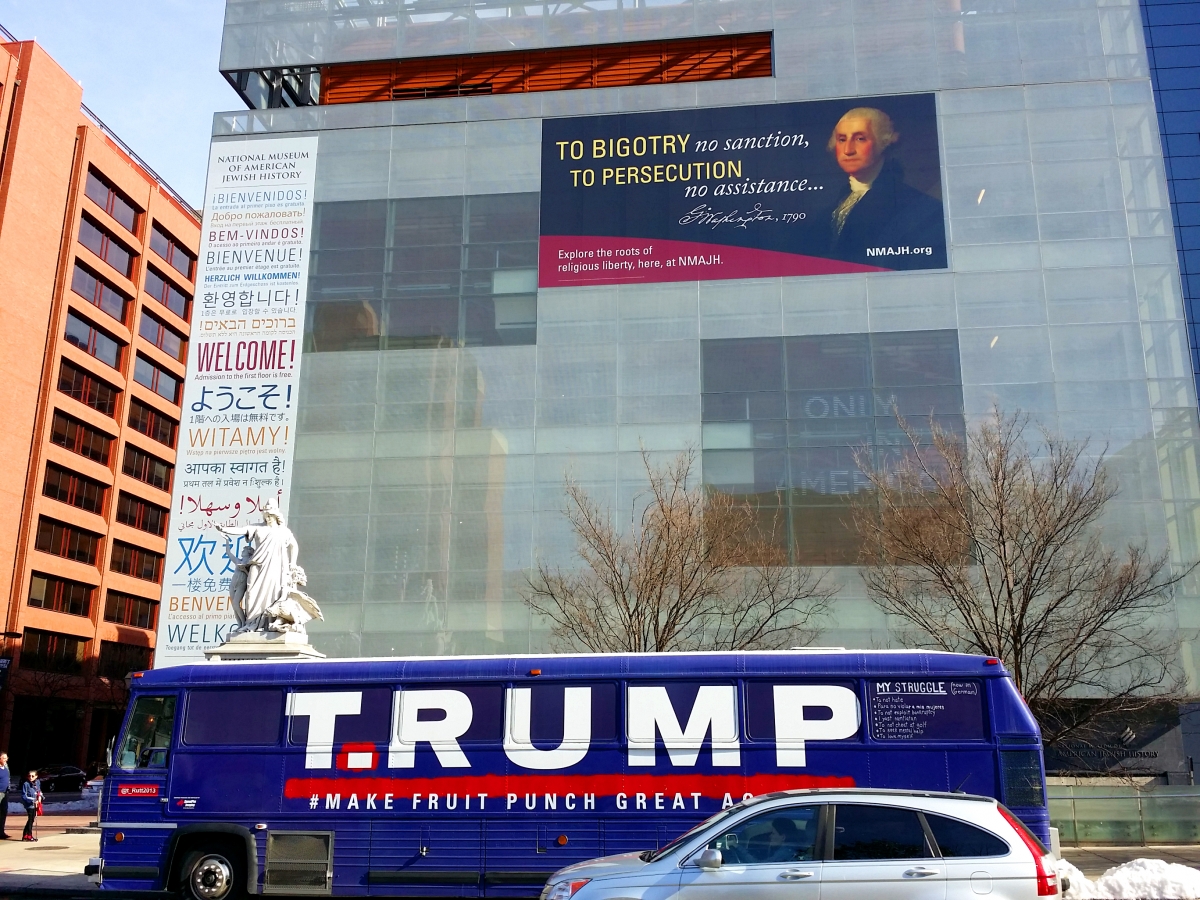 T.RUMP Bus at National Museum of American Jewish History                